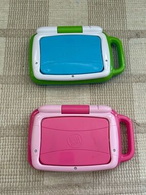 LeapFrog 2-in-1 LeapTop Touch Laptop Toddler Toys set of 2, pink and blue